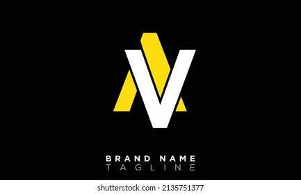 Letras AV alfabeto Iniciales logotipo de monograma VA, A y V
