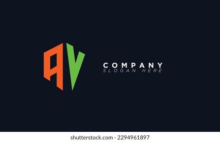 Letras AV alfabeto Iniciales logotipo de monograma VA, A y V