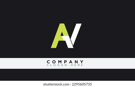 AV Alphabet letters Initials Monogram logo VA, A and V