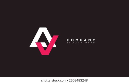 Letras AV alfabeto Iniciales logotipo de monograma VA, A y V