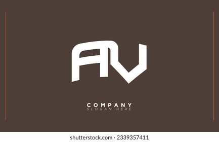 AV Alphabet letters Initials Monogram logo VA, A and V