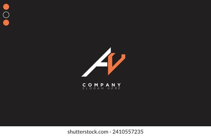 Letras AV alfabeto Iniciales logotipo de monograma VA, A y V