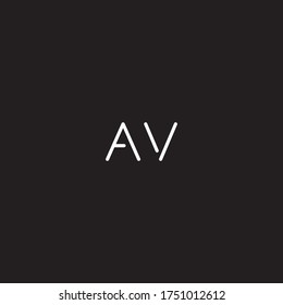 Av Alphabet Monogram logo Illustration