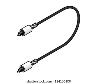 An AV (audio-video) cable. Optical audio.