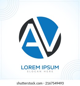 AV AVO Ronda diseño creativo moderno diseño de logotipo premium