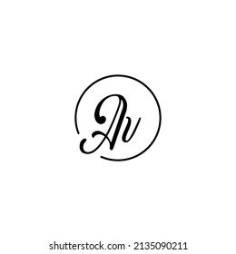 AV circle feminine concept initial logo best for beauty and fashion