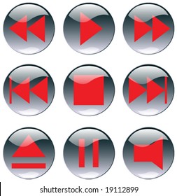 av control buttons - vector