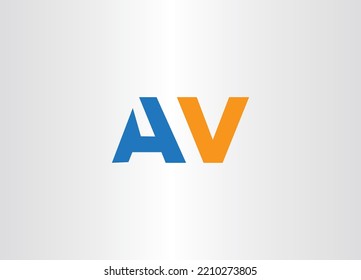 Diseño de logotipo AV creativo y minimalista