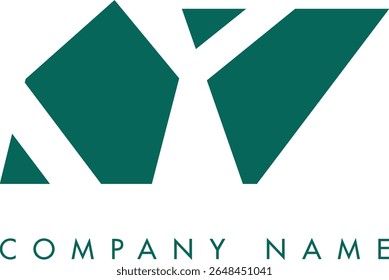 Diseño de Vector de logotipo de letra abstracta moderna creativa AV. Utilizable para su empresa o negocio e identidad de marca.