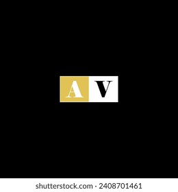 plantilla de diseño de logotipo para letras modernas creativas de AV