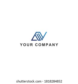 AV icon vector logo design. AV template quality logo symbol inspiration