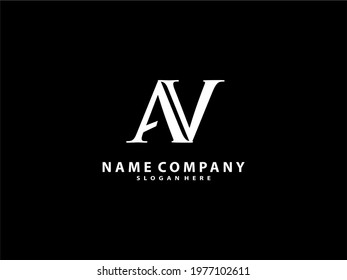 AV illustration logo design, AV logo icon concept. vintage and classic logo 