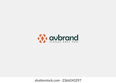 AV initial letter company brand logo design. Editable vector source file free download
