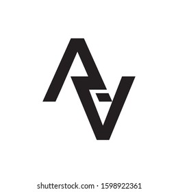 AV initial letter logo template vector icon design