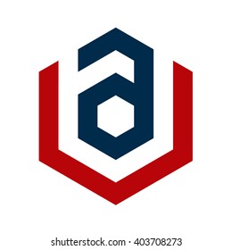 Av Initial Logo And Hexagon