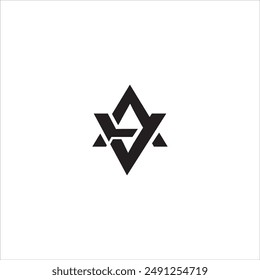 AV initials logo in black and white background