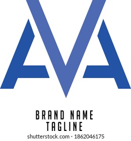 AV initials logo, name initials logo, company initials logo, person initials logo