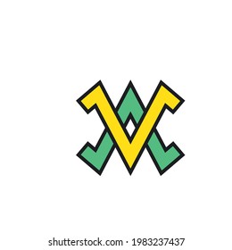 Av Letter  Business Vector icon illustration design template web
