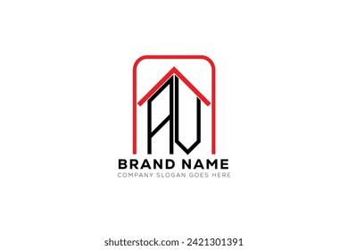 AV letter creative real estate vector logo design . AV creative initials letter logo concept.