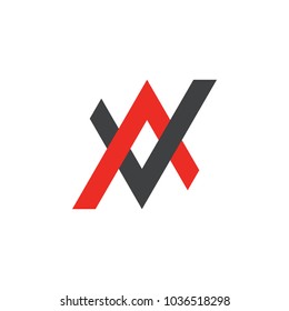 AV letter with up and down arrow logo design vector