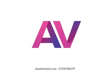 AV Letter Gradient Monogram Logo for Modern Business Branding