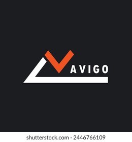 AV letter icon vector concept design template web