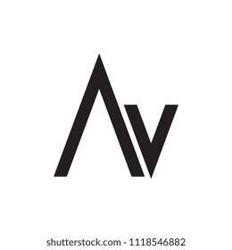 Av Letter Logo Stock Vector (Royalty Free) 1118546882 | Shutterstock