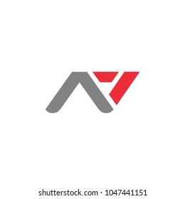 AV letter logo or A7 logo design vector