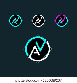 AV letter logo with circle
