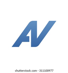 AV letter logo connected