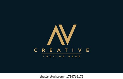 AV Letter Logo Design. Creative Modern Alphabet letters monogram icon A V, A and V.