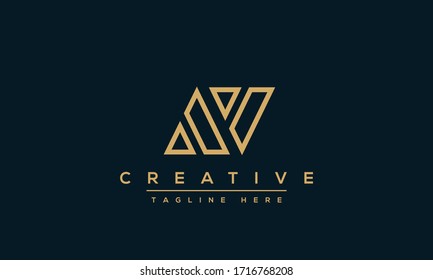 AV Letter Logo Design. Creative Modern Alphabet letters monogram icon A V, A and V.
