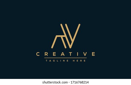 AV Letter Logo Design. Creative Modern Alphabet letters monogram icon A V, A and V.