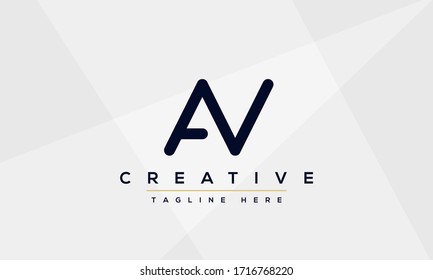 AV Letter Logo Design. Creative Modern Alphabet letters monogram icon A V, A and V.
