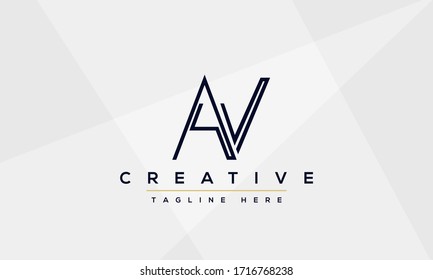 AV Letter Logo Design. Creative Modern Alphabet letters monogram icon A V, A and V.
