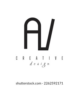 AV Letter Logo Design. Creative Modern Alphabet letters monogram icon A V, A and V