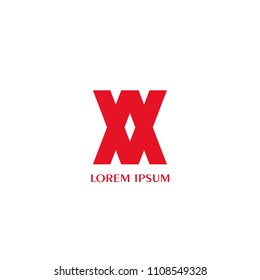 AV letter logo design, double x logo.