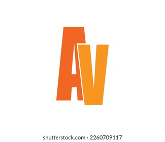 Av letter logo design element