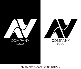 AV letter logo design element