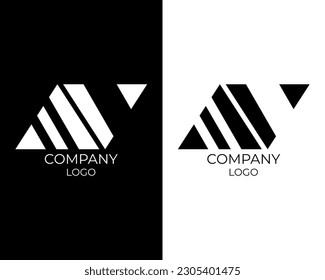 elemento de diseño de logotipo de letra AV