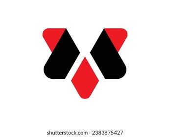 Diseño de logotipo de letra AV forma de espacio negativo del triángulo de diamante geométrico