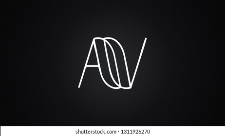 AV Letter Logo Design Template Vector