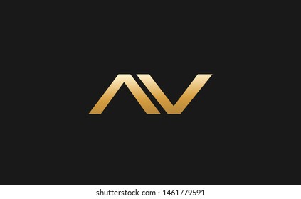 AV Letter Logo Design Template Vector