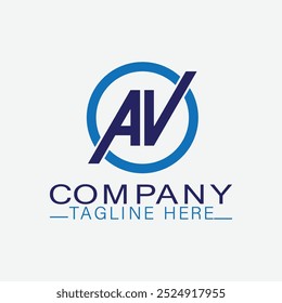 COLECCIÓN de Plantilla de diseño de logotipo de carta AV