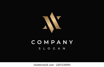 AV Letter Logo Design VA Monogram Creative Luxurious A and V Alphabet Letters Symbol