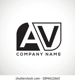 AV letter logo design vector