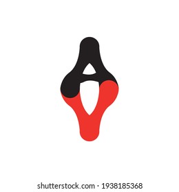 AV letter logo design vector