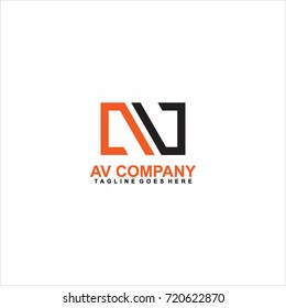 AV letter Logo Design Vector