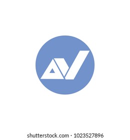 av letter logo. n letter logo