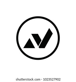 av letter logo. n letter logo
